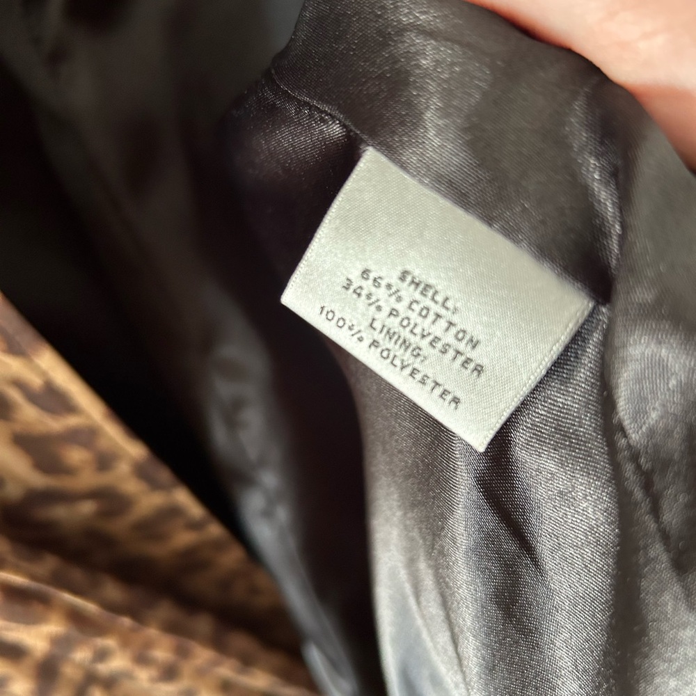 Preston & York Leopard Print Belted Trench Coat Size 14 - Picture 5 of 5